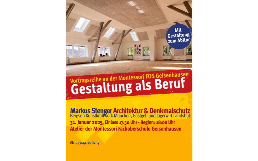 Vortragsreihe Gestaltung als Beruf – Architektur & Denkmalschutz